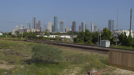 Drohnenansicht-Der-Innenstadt-Von-Houston-Und-Der-Umliegenden-Landschaft