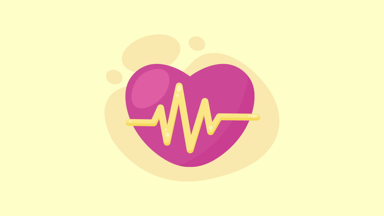 corazón con el icono del latido del corazón