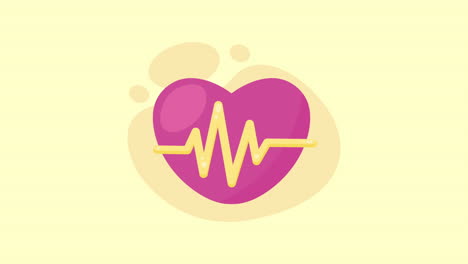 heart with heartbeat icon