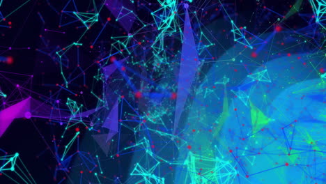 animation of glowing lines and nodes forming complex geometric patterns