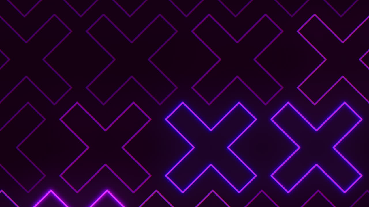 cruces de neón púrpura patrón hipnotizante para el diseño de fondo o textura