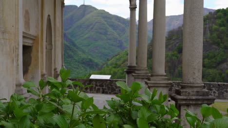 a beautiful travel tour at the sacred mountain of varallo, a christian devotional complex, a unesco world heritage si in italy