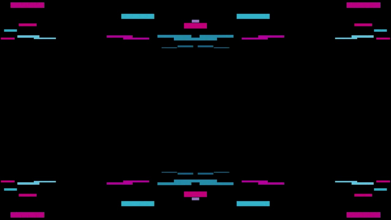 Abstract Digital Glitch Effect with Colorful Moving Bars