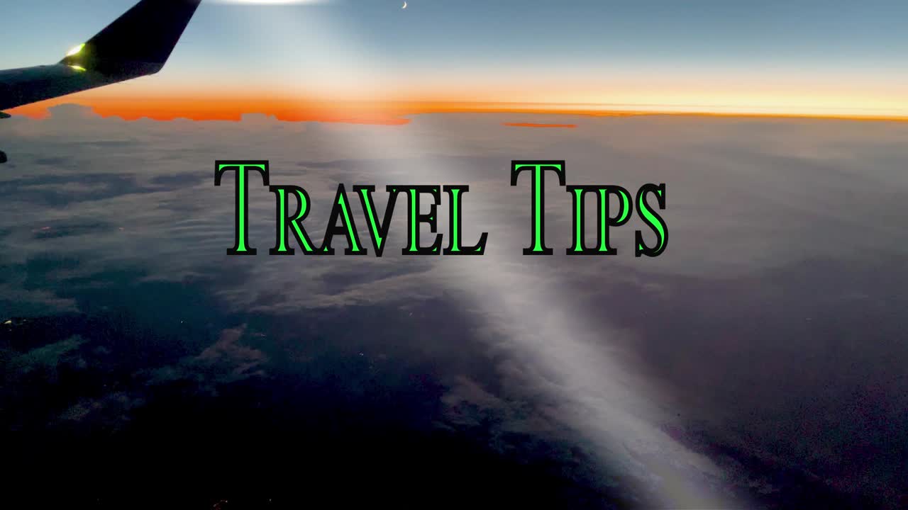 un título de globo en movimiento de las palabras título de viaje un haz brilla luz