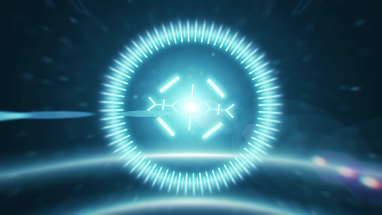 아나모프 하이라이트의 배경으로 표적의 2d hud 애니메이션