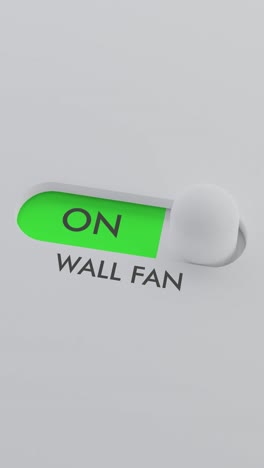 switching on the wall fan switch vertical video