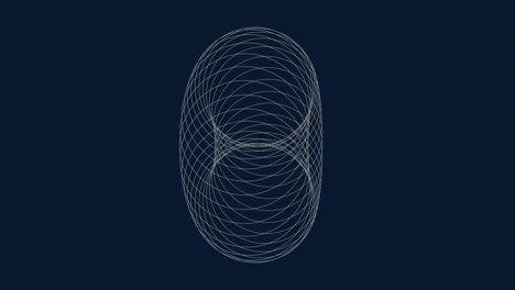 dynamic spiral of white lines on dark blue background