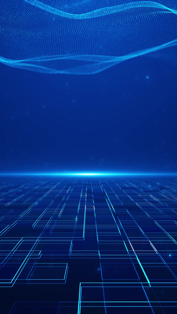 Immersive digital arena environment luminous circuit surface floating mesh wave light award displays