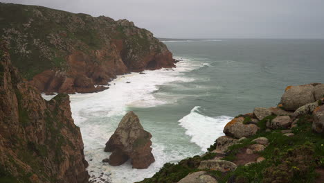 dramatic coastal scenery at cape roca, portugal