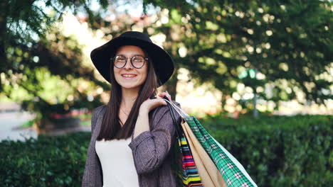 Woman Shopping Outdoors