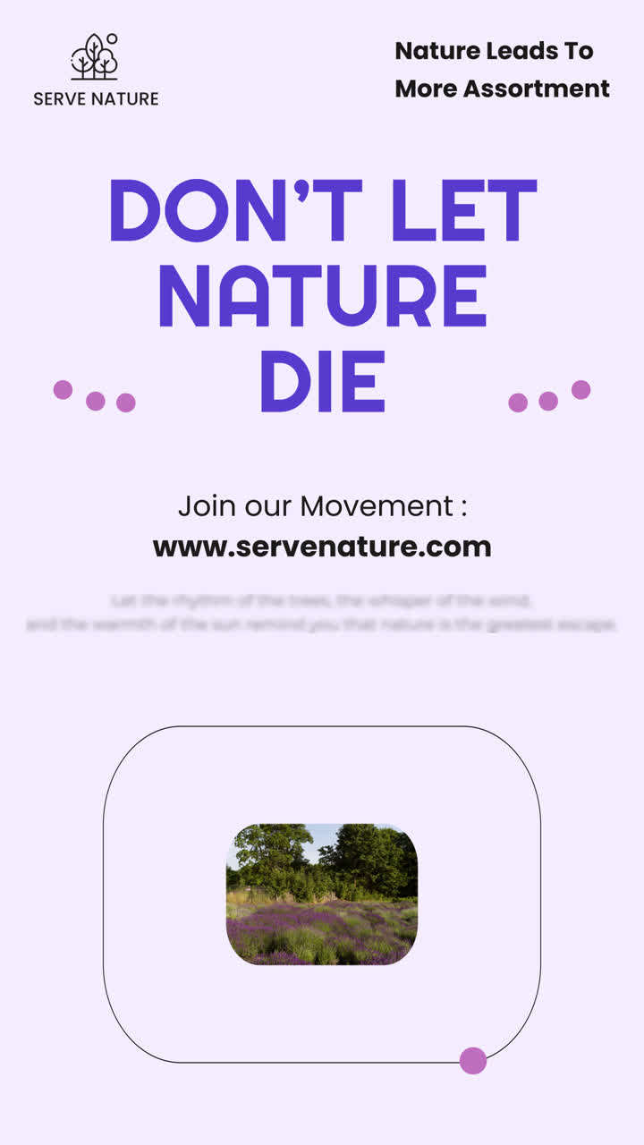 Environmental Awareness Poster: Don't Let Nature Die