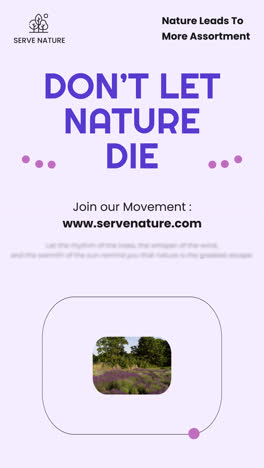 environmental awareness poster: don't let nature die