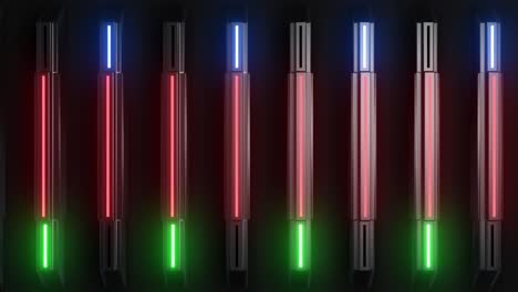 futuristic neon panel wall