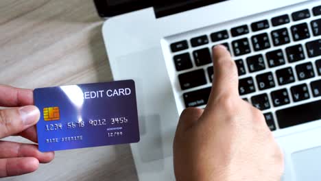 credit card for business store shopping on online store.