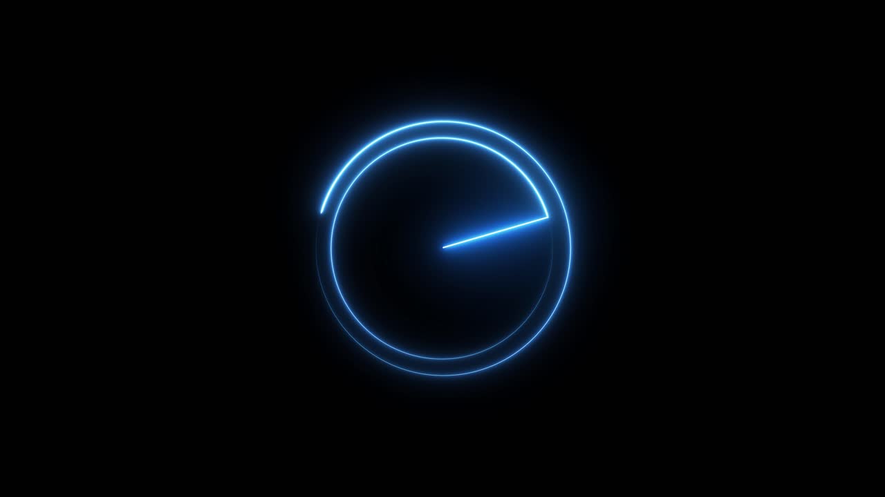 Blue Neon Loading Circle