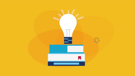 libros con luz de bombilla creativa