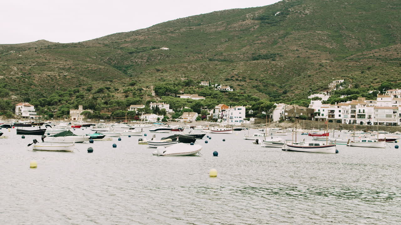 View of boats in a harbour