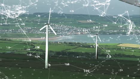 Windkraftanlagen-Und-Netzwerkverbindungen