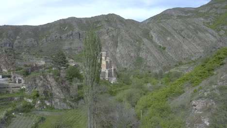 Ancient Stone Church in the Georgian Mountains