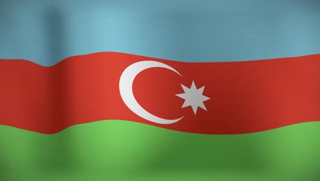 animación de la bandera de azerbaiyán ondeando