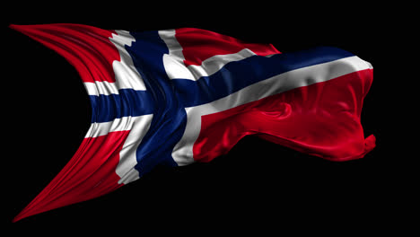 agitando la bandera noruega