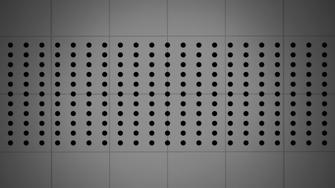 múltiples formas abstractas que se mueven contra un fondo gris