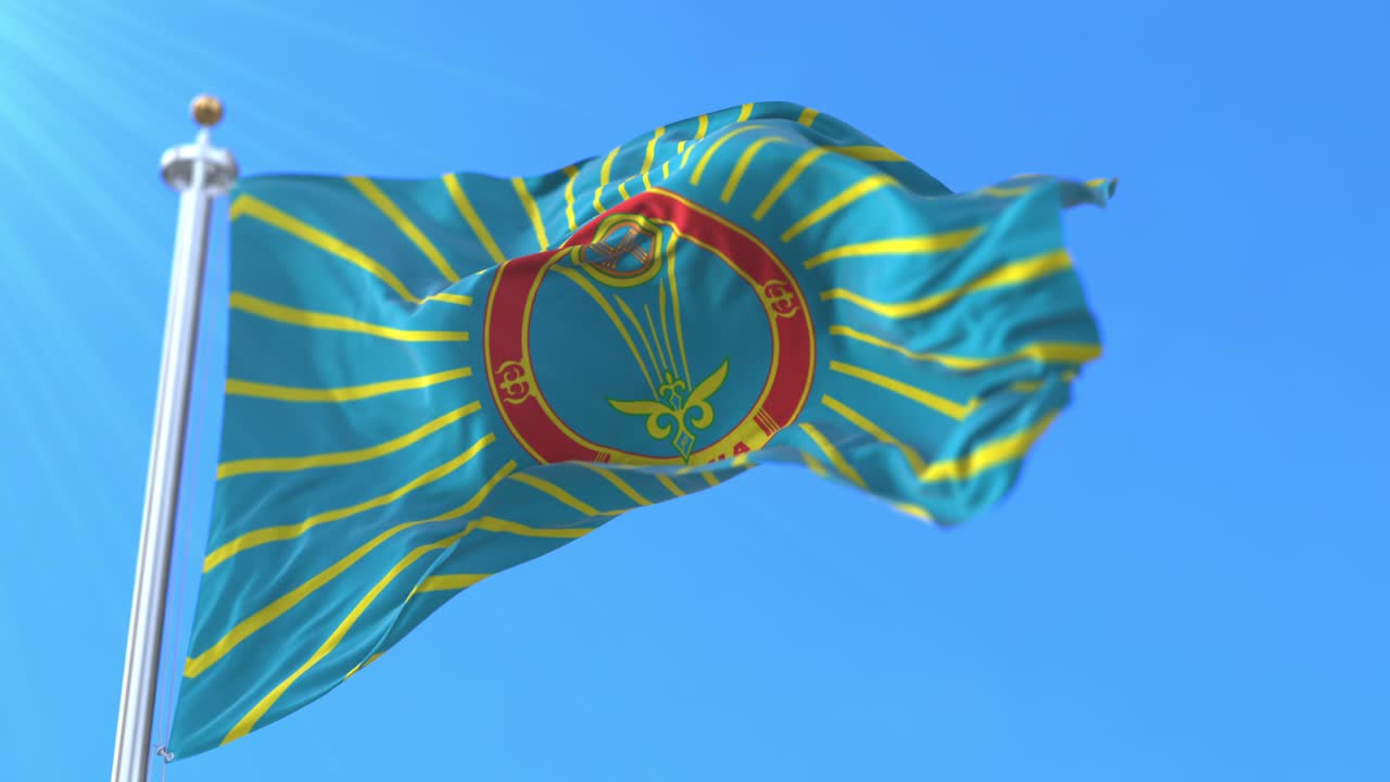 Nur-Sultans flagga, Kazakstan. Loop
