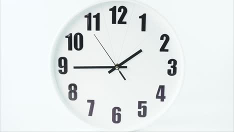 close up white wall clock.