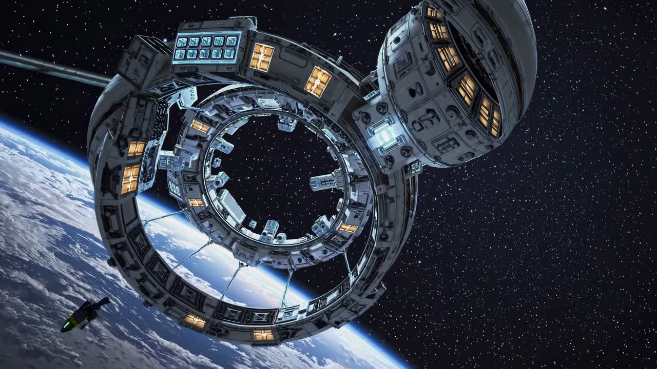 지구 도를 돌고 있는 우주 정거장