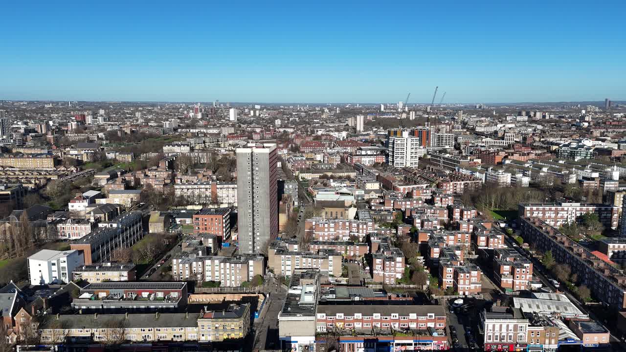 Council housing Bethnal Green East London drone,aerial