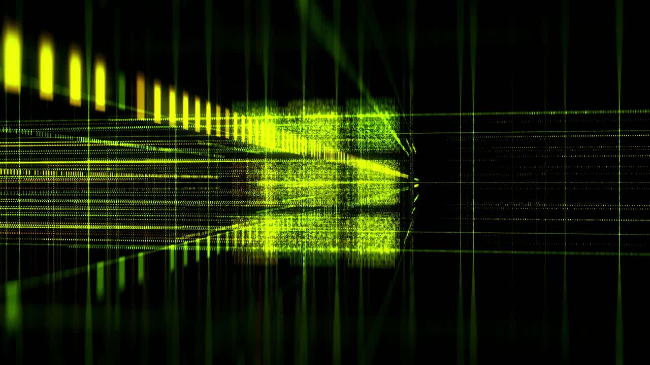 Abstract Digital Cube in a Virtual Space
