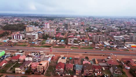 aerial view of city of eldoret in uasin gishu county, kenya