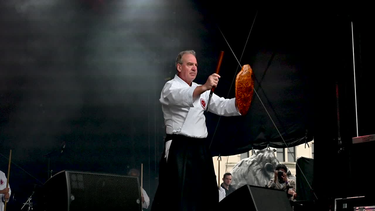 Martial Arts Demonstration on Stage