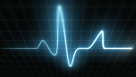 stylized ekg fast, blue