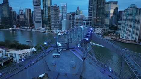 close up inspection shot of story bridge