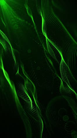 green background with wavy lines and dots on it. vertical looped animation