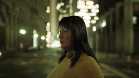 mexican woman portrait in the city