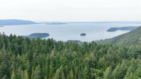 Aerial-view-of-the-San-Juan-Islands-covered