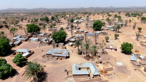 mada community in the bauchi state of nigeria - aerial view of the traditional township