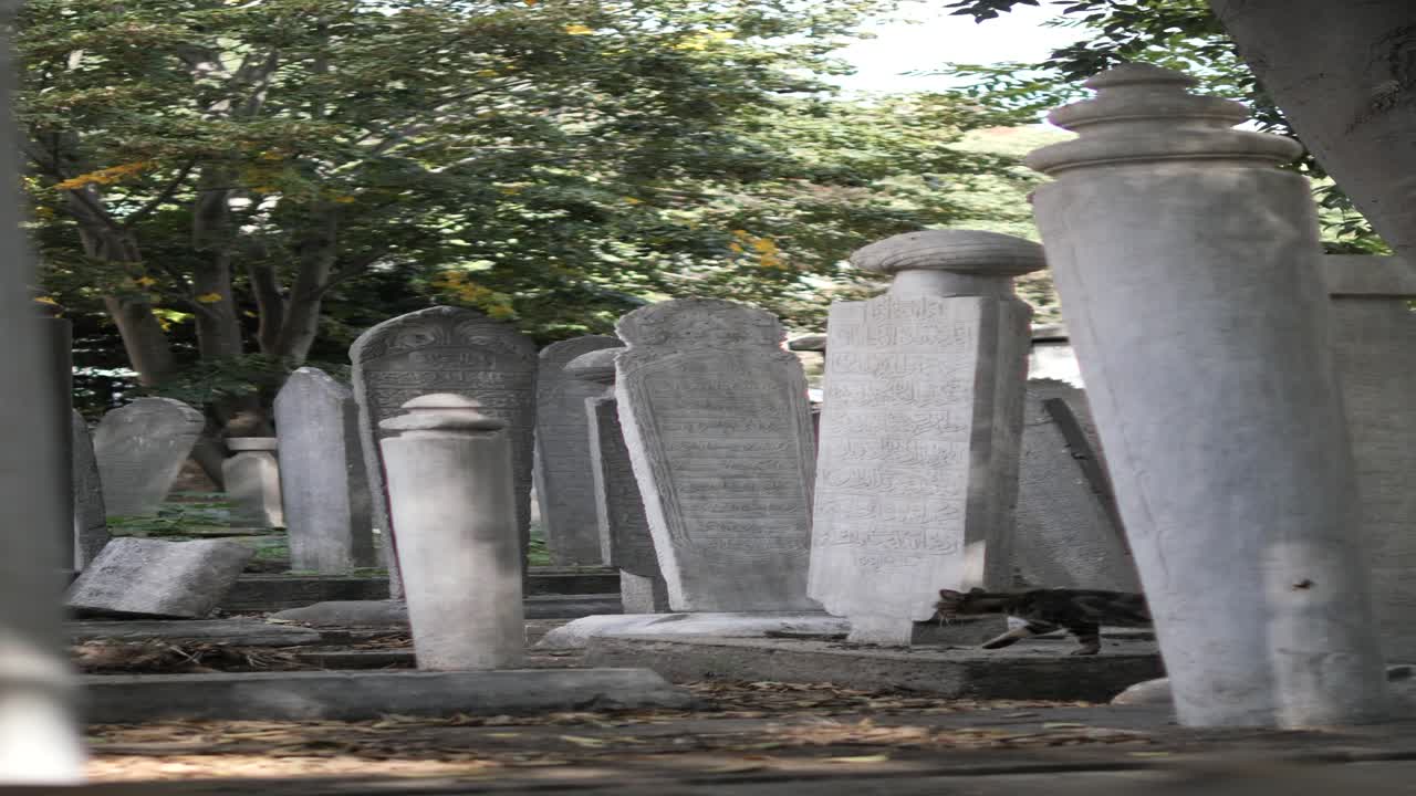 antiguo cementerio musulmán en estambul, turquía