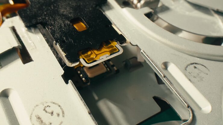 Floppy disc FDD close up, Using diskette for old PC computer macro. Archive programme or Music recorder, playing retro computer games. Vintage device for office, obsolete technology. . High quality 4k footage