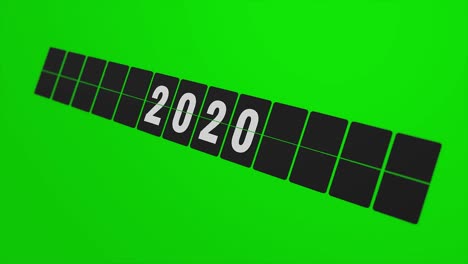 concepto de año nuevo 2020-2021. conjunto de temporizador de cuenta atrás digital. plantilla de contador de números para la cuenta atrás 2020-2021 en una pantalla verde