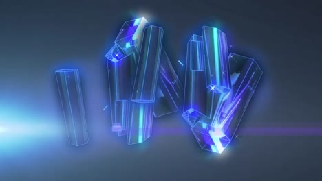 Animation-of-crystals-over-light-trails-and-spots-on-black-background