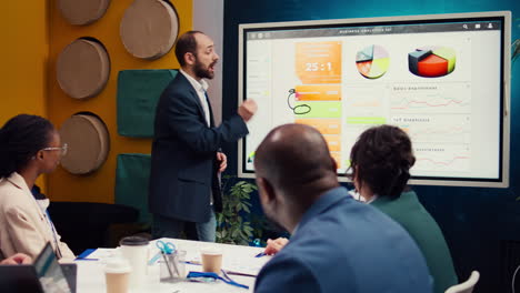 gerente de oficina explorando oportunidades para nuevas asociaciones comerciales