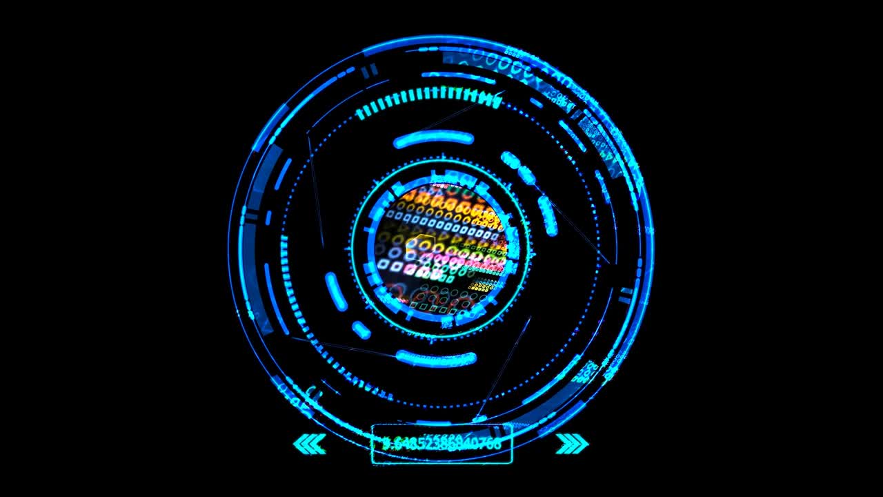 Quantum computer futuristic technology polygon digital holographic process and analysis for big data and abstract background