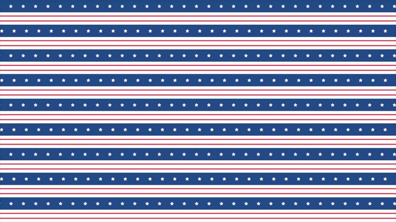 Sfondo animato con motivo a stelle e strisce della bandiera americana.