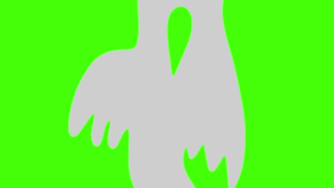 animación de fantasmas, diseño plano en pantalla verde tecla de croma, elemento gráfico de halloween