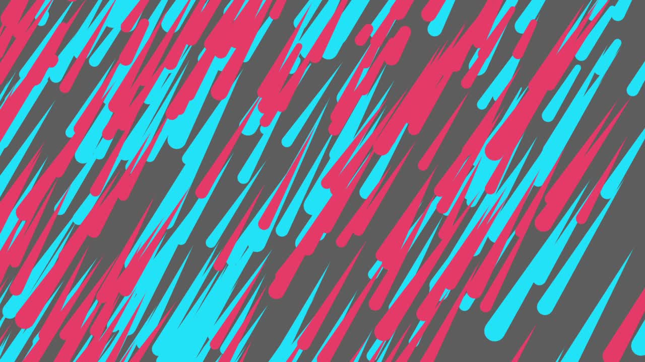 azul rosa gota de lluvia animación de bucle sin costuras con estilo de color pastel.