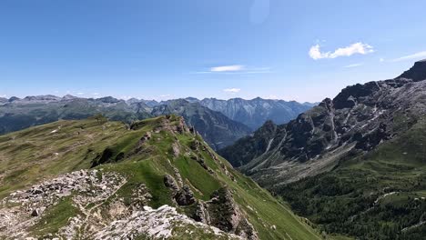 panoramic view from monte cistella ridge overlooking alpe devero and alpe veglia in the lepontine alps, piedmont, italy