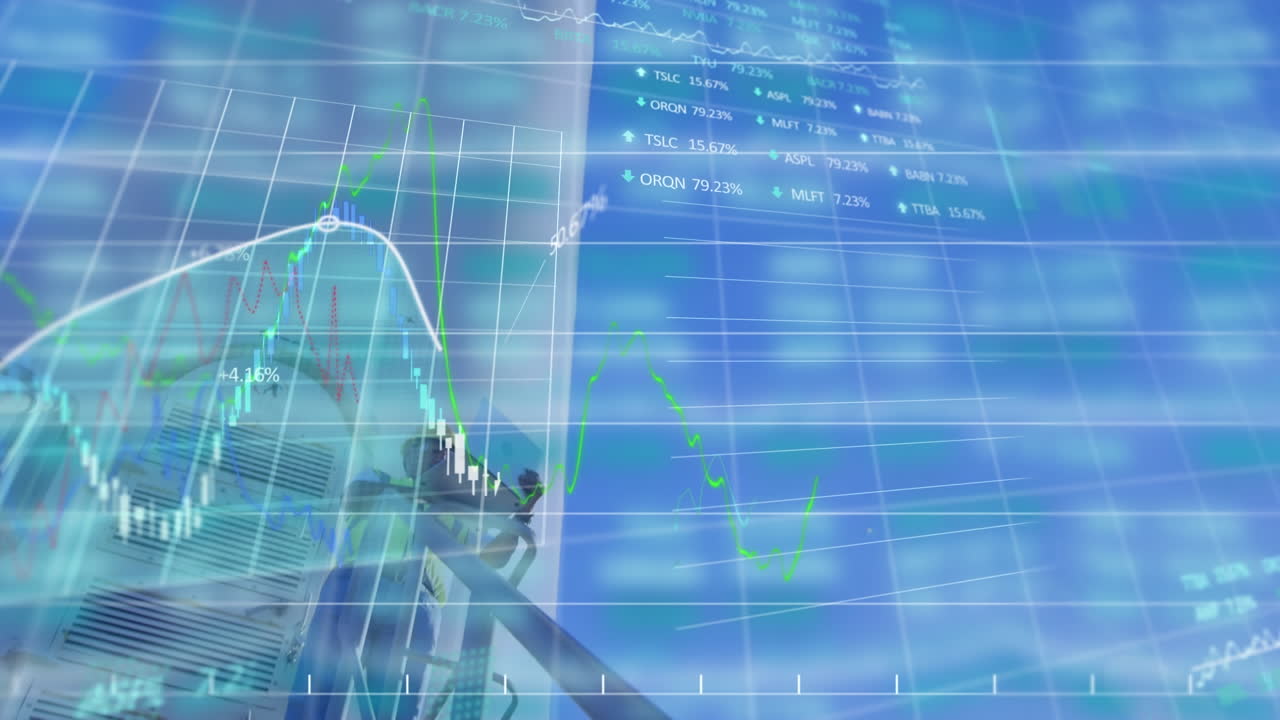 animación de estadísticas y procesamiento de datos sobre la turbina eólica
